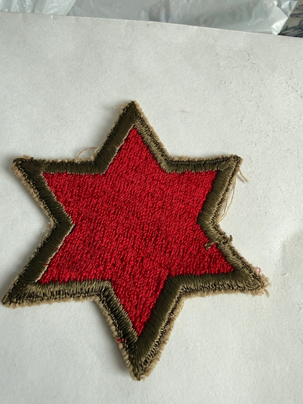 Army 6th Infantry Division OD Edge Whiteback Patch